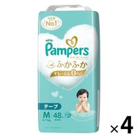 パンパース おむつ テープ Mサイズ（6～11kg）1セット（48枚×4パック）はじめての肌へのいちばん スーパージャンボ P&G