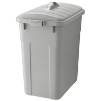 リス 角ペール 95L ゴミ箱 グレー 1個（90Lゴミ袋対応）シンプル