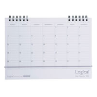ナカバヤシ 【2024年版】ロジカル卓上カレンダー Wリング A5 ホワイト CLT-A502-24W 1冊（直送品）