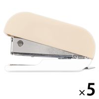 プラス ホッチキス チームデミ ステープラー くるみ 31453 1セット(5個)