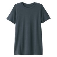 【メンズ】無印良品 あったか綿 クルーネック半袖Tシャツ 紳士 L ダークグレー 良品計画