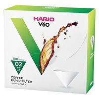 HARIO（ハリオ）ペーパーフィルター 100枚入 ホワイト 1～4杯用 V60 02 VCF-02-100WK 1個