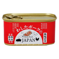 缶詰 わしたポークJAPAN 国産豚・鶏肉使用 無塩せき 200g 1個 沖縄県物産公社 ランチョンミート