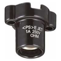 オーム電機 磁器レセプタクル E17用ブラック 00-7072 1個