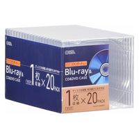 オーム電機 Blu-ray＆CD＆DVDケース 厚み10mm クリア 20個パック 01-7219 1個(20個パック)