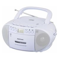 株式会社オーム電機 CDラジオカセットレコーダー ホワイト 03-5037 1個