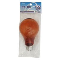 株式会社オーム電機 白熱カラー電球 E26 100W アンバー 04-6009 1個（直送品）