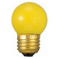 オーム電機 ミニボール球 E26 7W イエロー 06-0424 1個