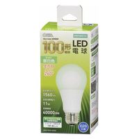 オーム電機 LED電球 E26 100形相当 昼白色 06-3295 1個（直送品）