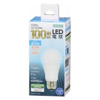 オーム電機 LED電球 E26 100形相当 昼光色 06-3296 1個（直送品）