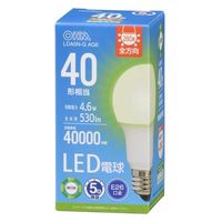 オーム電機 LED電球 E26 40形相当 昼白色 06-5514 1個（直送品）