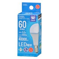 オーム電機 LED電球小形E17 60形相当 昼光色 06-5547 1個（直送品）
