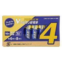 オーム電機 Vアルカリ乾電池 プレミアムハイパワー 10年保存 単4形 8本入 08-4088 1箱(8本)