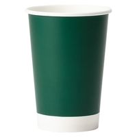 サンナップ 厚紙タフカップ ダークグリーン 400ml 1袋（40個入）