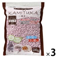 クリーンモフ 小動物用 KAMIYUKA ～紙床 ～ ピンク 500g 3袋 シーズイシハラ