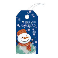 ヤマニパッケージ タグ　クリスマス　スノーマン 20-2421X 1箱(100枚入)（直送品）