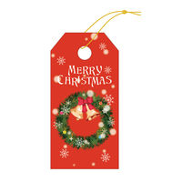 ヤマニパッケージ タグ　クリスマス　リース 20-2422X 1箱(100枚入)（直送品）