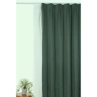 フォレストリンク 防炎遮光1級カーテン 1000×1500mm ダークグリーン 1セット(2枚入)（直送品）
