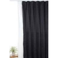フォレストリンク 防炎遮光1級カーテン 1350×1500mm ブラック 1セット(2枚入)（直送品）