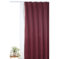 フォレストリンク 防炎遮光1級カーテン 1500×1500mm ワイン 1セット(2枚入)（直送品）