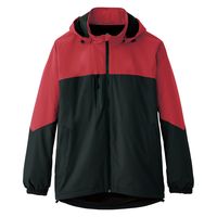 アイトス 防水防寒ストレッチジャケット(男女兼用)レッド×ブラック SS 10314 1枚（直送品）