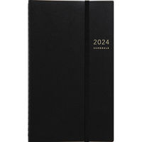 高橋書店 【2024年版】リングダイアリースリム A5変型 片側1週間＋ノート 月曜始まり 黒 91 1冊（直送品）