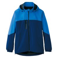 アイトス 防水防寒ストレッチジャケット（男女兼用）ブルー×ネイビー LL 10314 1枚（直送品）
