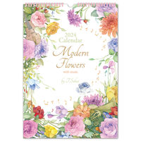 フロンティア 2024年壁掛けカレンダー　モダンフラワー　L CAL-138 2冊（直送品）