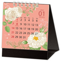 フロンティア 2024年卓上リングミニカレンダー　1ヵ月　ビンテージフラワー　SS CAL-149 5冊（直送品）