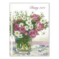 フロンティア 2024年ダイアリー 橋本不二子 ガラス花器 A6 DY-085 3冊（直送品）