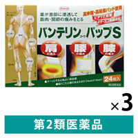 バンテリンコーワパップS 24枚 3箱セット 興和　貼り薬 インドメタシン パップ剤 肩・腰・膝の痛み【第2類医薬品】