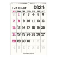 エトランジェディコスタリカ 【2024版】B3 壁掛カレンダー 日曜始まり ブリム CLV-B3-06 1冊（直送品）
