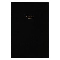 ダイゴー 【2024年版】isshoni.マンスリーダイアリー A5 ブラック E8034 1セット(2冊)（直送品）