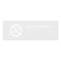 KALBAS　標識 禁煙(英語)受動喫煙防止ご協力 透明ステッカー 400×138mm 1セット(2枚) KBK2220（直送品）
