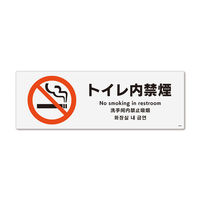 KALBAS　標識 トイレ内禁煙 プレート 190×65mm 1セット(2枚) KTK6009（直送品）