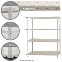 【軒先渡し】北島 スチールラック KTー2-15-4 幅1200×奥行450×高さ1500mm ホワイトグレー 51040502476 1台（直送品）