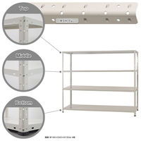 【軒先渡し】北島 スチールラック KTー4-15-4 幅1800×奥行450×高さ1500mm ホワイトグレー 51040504476 1台（直送品）