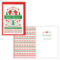 日本ホールマーク クリスマスカード ミッキー＆ミニー シルエット 826932 6枚（直送品）