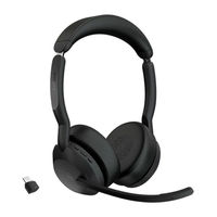 GNオーディオ Ｊａｂｒａ　無線ヘッドセット　両耳　ＭＳ認定「Ｊａｂｒａ　Ｅｖｏｌｖｅ２　５５　Ｌｉｎｋ３８０ｃ　ＭＳ　Ｓｔｅｒｅｏ」（直送品）