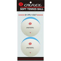 CALFLEX（カルフレックス） ツートンカラーソフトテニスボール ホワイト×ブルー CLB402WHBL 1セット(2個入×6)（直送品）