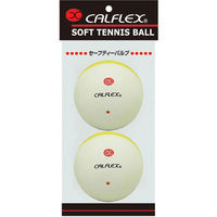 CALFLEX（カルフレックス） ツートンカラーソフトテニスボール ホワイト×イエロー CLB402WHYL 1セット(2個入×6)（直送品）