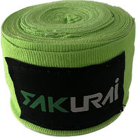 SAKURAI（サクライ） ボクシング バンテージ 3m グリーン PWF141 1セット(1個入×5)（直送品）