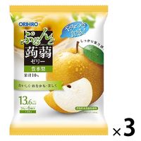 ぷるんと蒟蒻ゼリーパウチ 豊水梨 3個 オリヒロプランデュ
