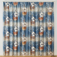 スミノエ ピーターパン カーテン ディズニー フライインザスカイ 1200×2000mm ブルー １セット(2枚入)（直送品）