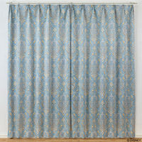 スミノエ プリンセス カーテン ディズニー クラッシックビューティー 1200×1550mm ブルー １セット(2枚入)（直送品）
