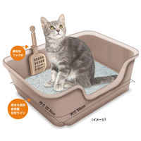 獣医師開発 ニオイをとる砂専用 猫トイレ ナチュラルブラウン 1個 ライオンペット