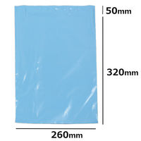 logimart 宅配ビニール袋M ブルー 260×330mm 封かんシール付 1セット（500枚） 100z565-bl