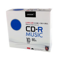 磁気研究所 CD-R 音楽用 10枚 5mmSlimケース ホワイトワイド TYCR80YMP10SC 1個