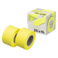 アスクル はたらく ロールふせん 25mm×10m巻 ビビッドイエロー 1箱（2巻入） ロール付箋 オリジナル