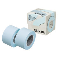 アスクル はたらく ロールふせん 25mm×10m巻 パステルブルー 1箱（2巻入） ロール付箋 オリジナル